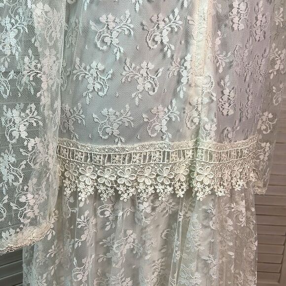 Jessica McClintock Bridal Vintage Drop Waist Victorian Lace Dress 11/12 - Picture 11 of 12